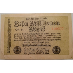 10 000 000 marek nr 1 Reichsbanknote