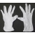 Rękawiczki do pocztu sztandarowego wersja z kropkami rozmiar 7 cali dla dzieci, kobiet i mężczyzn
